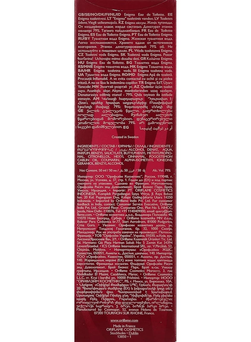 Oriflame Enigma for Women by Oriflame Eau de Toilette 50ml - Image 4